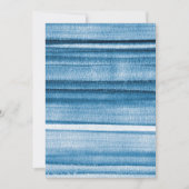 Navy Blue Waterverf Ombre Uitnodiging (Voorkant)