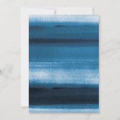 Navy Blue Waterverf Ombre Uitnodiging (Voorkant)