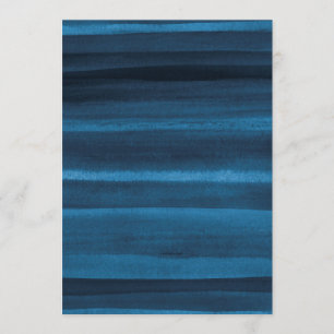 Navy Blue Waterverf Ombre Uitnodiging