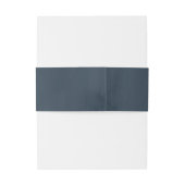 Navy Blue Waterverf Personalized Wedding Uitnodigingen Wikkel (Achterkant Voorbeeld)