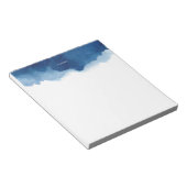 Navy Blue Waterverf Splash - Aangepast notebook Notitieblok (Schuin)