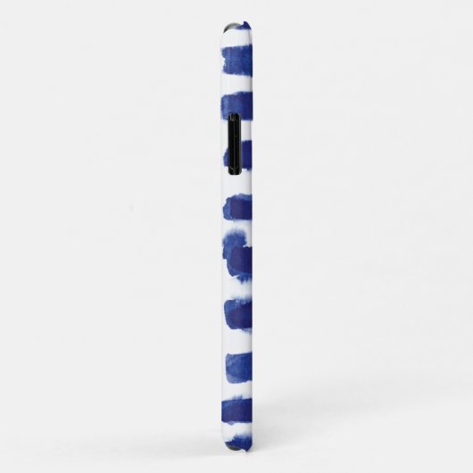 Navy blue waterverf strepen Case-Mate iPhone case (Achterkant/rechts)