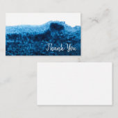 Navy Blue waterverf swish Notitiekaartje (Voorkant / Achterkant)