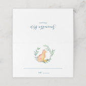 Navy Blue Waterverf Woodland Fox Plaatskaartje (Buitenkant ongevouwen)