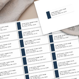 Navy Blue Wedding 30 Guest Adresetiketten Sticker