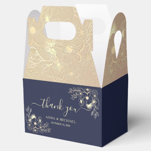Navy Blue Wedding Bedankt Bedankdoosjes (Geopend)