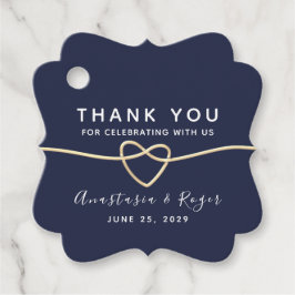 Navy Blue Wedding Bedankt Bedankjes Labels