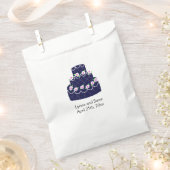 Navy Blue Wedding Cake Bedankzakje (Geknipt)