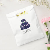 Navy Blue Wedding Cake Bedankzakje (Gezegeld)
