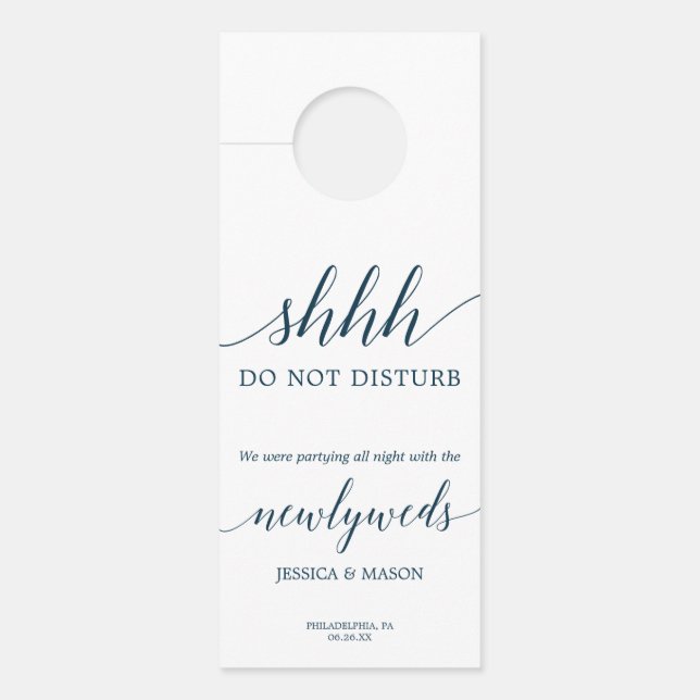 Navy Blue Wedding door Hanger stoort niet (Voorkant)