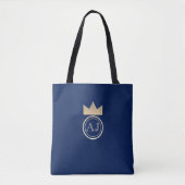 Navy Blue Wedding Favor Bag Tote Bag (Voorkant)