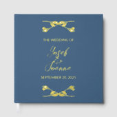 Navy Blue Wedding Gastenboek (Voorkant)