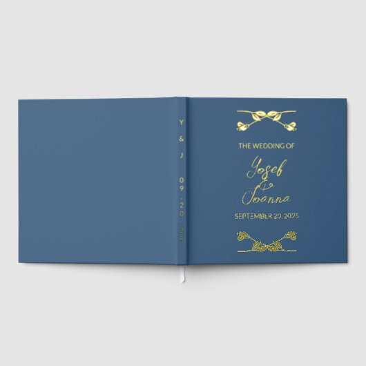 Navy Blue Wedding Gastenboek (Volledig)