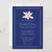 Navy Blue Wedding Invitations Kaart (Voorkant)