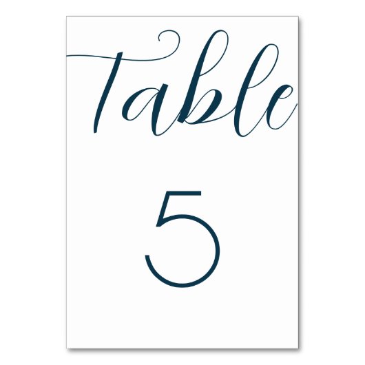 Navy Blue Wedding Kaart (Achterkant)