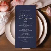 Navy Blue Wedding Menu