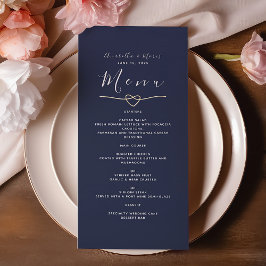 Navy Blue Wedding Menu