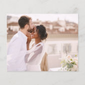 Navy Blue Wedding Minimalist Bedankt Kaarten (Achterkant)