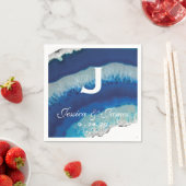 Navy Blue Wedding Monogram | Agaat Servetten (Insitu)