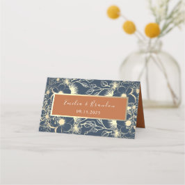 Navy Blue Wedding Place Card Plaatskaartje