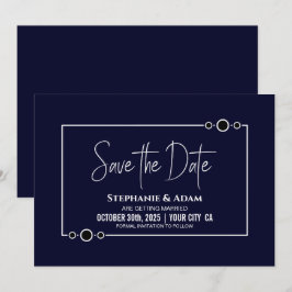 Navy Blue Wedding Save the Date