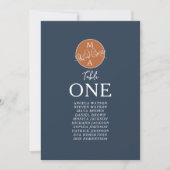 Navy Blue Wedding Seating Chart (Voorkant)