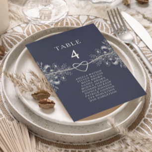 Navy Blue Wedding Seating Chart