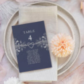 Navy Blue Wedding Seating Chart