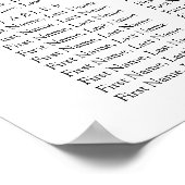 Navy Blue Wedding Seating Chart | Agate Poster (Hoek)