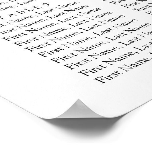 Navy Blue Wedding Seating Chart | Agate Poster (Hoek)