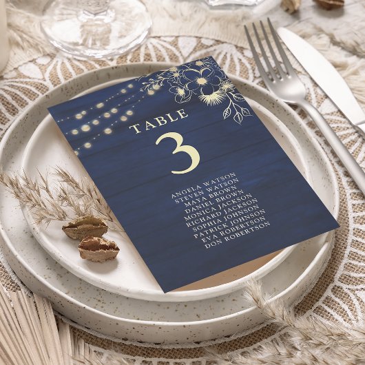 Navy Blue Wedding Seating Chart Kaart