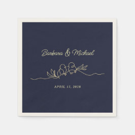 Navy Blue Wedding Servet