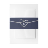 Navy Blue Wedding Uitnodigingen Wikkel (Voorkant Voorbeeld)