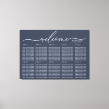 Navy Blue Wedding Welcome Seing Table Numbers
