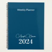 Navy Blue Weekly Maandelijkse Business Planner (Voorkant)