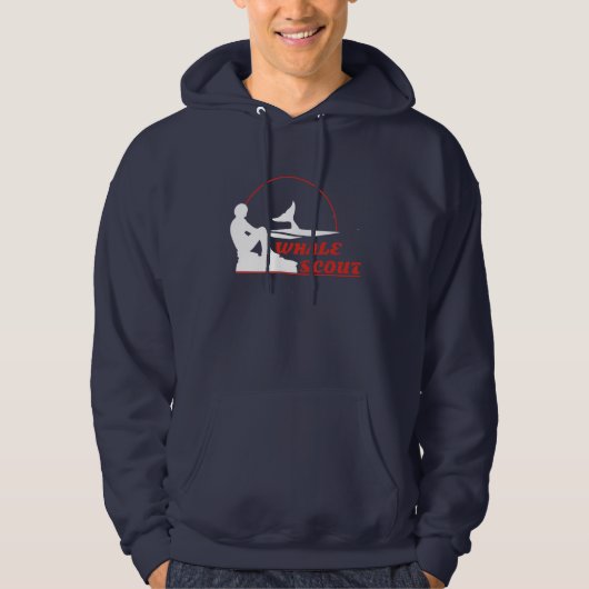 Navy Blue Whale Scout Hoodie (Voorkant)