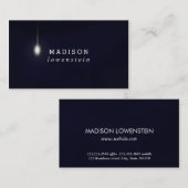 Navy Blue Whimsical Light Bulb Modern Visitekaartje (Voorkant / Achterkant)