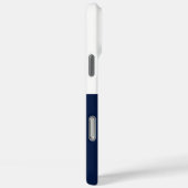 Navy Blue & White Aangepaste naam initiaal Case-Mate iPhone Case (Achterkant / Rechts)