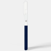 Navy Blue & White Aangepaste naam initiaal Case-Mate iPhone Case (Achterkant / Links)