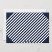 Navy Blue White Bold Typography Graduparty Kaart (Achterkant)