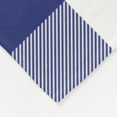 Navy Blue White Buffalo Plaid Boerderij Fleece Deken (Hoek)