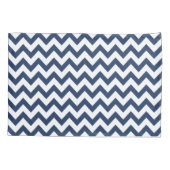 Navy Blue White Chevron Modern Pattern Pillow Hoes (Achterkant)