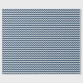 Navy Blue White Chevron Pattern-pakpapier Cadeaupapier (Vlak)