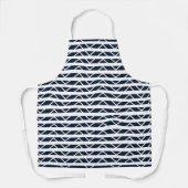 Navy Blue White Chevron Pattern Schort (Voorkant)