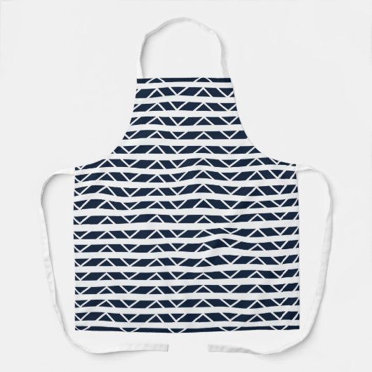 Navy Blue White Chevron Pattern Schort (Voorkant)