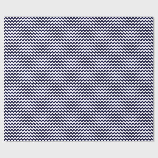 Navy Blue White Chevron Zig-Zag Pattern Cadeaupapier (Vlak)