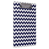 Navy Blue White Chevron Zig-Zag Pattern Klembord (Rechts)