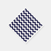 Navy Blue White Chevron Zig-Zag Pattern Servet (Hoek)