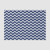 Navy Blue & White Chevron Zigzag Pattern Tissuepapier (Voorkant)