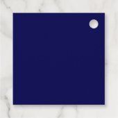 Navy Blue White Dank u Bedankjes Labels (Achterkant)